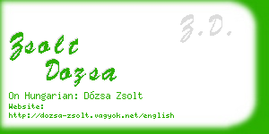 zsolt dozsa business card